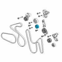 OEM 2012 Cadillac CTS Idler Pulley Diagram - 12606032