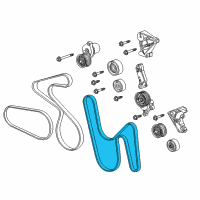 OEM 2015 Chevrolet Camaro Belt-Water Pump & Generator Diagram - 12641123