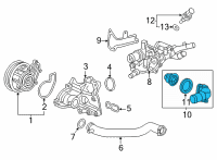 OEM 2020 Honda Accord Cover Assembly, Thermostat Diagram - 19310-6A0-A01