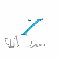 OEM 2004 Hyundai Accent Trim Assembly-Front Pillar LH Diagram - 85810-25550-LT