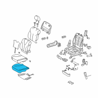 OEM 2010 Toyota Camry Seat Cushion Pad Diagram - 71511-06250