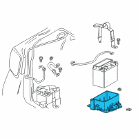 OEM 2018 Chevrolet Impala Battery Tray Diagram - 23445180