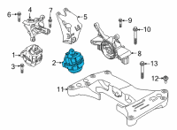 OEM 2022 BMW X3 ENGINE MOUNT, LEFT Diagram - 22-11-9-488-383