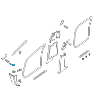 OEM 2020 Nissan Titan XD GARNISH-Lock Pillar, Upper RH Diagram - 76913-EZ28A