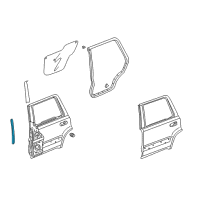 OEM 2002 Honda CR-V Seal, L. Door Center Diagram - 72352-S9A-003