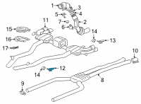 OEM 2020 BMW 750i xDrive Bracket For Rear Silencer, Left Diagram - 18-30-8-599-159