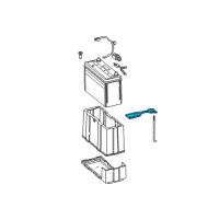 OEM 2001 Honda Civic Plate, Battery Setting Diagram - 31512-S5A-000