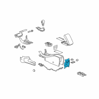OEM 2008 Chevrolet Malibu Cover Asm-Front Floor Console Rear *Dark Titanium Diagram - 20834866