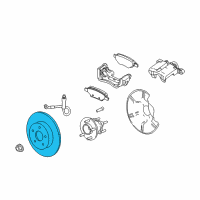 OEM 2006 Pontiac Montana Rear Brake Rotor Diagram - 88967270