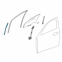 OEM 2017 Acura ILX Sash, Right Front Door (Lower) (Front ) Diagram - 72230-TX6-A11