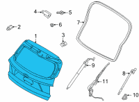 OEM Kia Panel Assembly-Tail Gate Diagram - 72800R5200