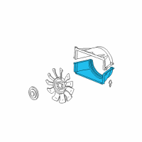 OEM GMC Sierra 3500 Classic Lower Shroud Diagram - 15196053