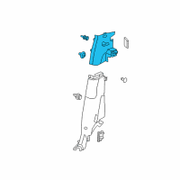 OEM 2020 Honda Ridgeline Garnish Assy., R. RR. Pillar *NH836L* (WISTERIA LIGHT GRAY) Diagram - 84131-T6Z-A01ZC