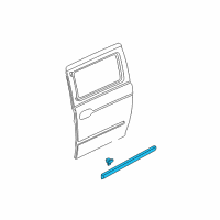 OEM 2001 Honda Odyssey Protector, R. RR. Door Diagram - 75303-S0X-A01