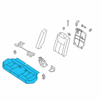OEM 2017 Nissan Sentra Cushion Assy-Rear Seat Diagram - 88300-4FU0A