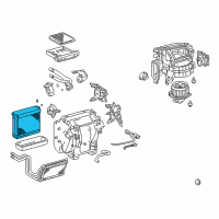 OEM 2003 Lexus GX470 EVAPORATOR Sub-Assembly Diagram - 88501-35160