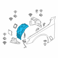 OEM 2020 BMW 530e xDrive Cover, Wheel Arch, Frontsection, Front Left Diagram - 51-71-7-340-785