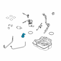 OEM Fuel Filter Bracket Diagram - 6S4Z-9A335-AA