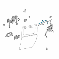 OEM 2003 Honda Odyssey Cable Assembly, Slide Door Automatic Close Diagram - 72673-S0X-A51