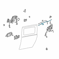 OEM 2003 Honda Odyssey Cable Assembly, Slide Door Lock Diagram - 72672-S0X-A01