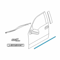 OEM 2013 Ford F-150 Body Side Molding Diagram - 9L3Z-1620878-A