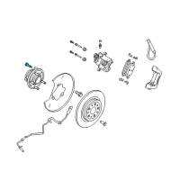 OEM 2010 Lincoln MKT Wheel Stud Diagram - 8A8Z-1107-A