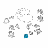 OEM Honda Crosstour Rubber Assy., Transmission Mounting (Lower) Diagram - 50850-TP6-A01