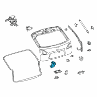 OEM 2017 Lexus NX200t Back Door Lock Assembly Diagram - 69350-48063