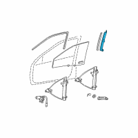 OEM 2000 Hyundai Sonata Channel Assembly-Front Door Rear L Diagram - 82559-38000