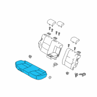 OEM 2012 Hyundai Elantra Cushion Assembly-Rear Seat Diagram - 89100-2L500-JBM