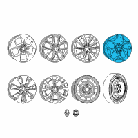OEM 2017 Chrysler Pacifica Aluminum Wheel Diagram - 5RJ43LS1AB