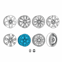 OEM 2017 Chrysler Pacifica Aluminum Wheel Diagram - 5RJ491STAB