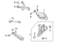 OEM 2021 Nissan Rogue Disc-Eccentric, Rear Suspension Diagram - 55227-6RA0A