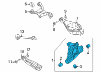 OEM 2021 Nissan Rogue Housing Assy-Rear Axle, LH Diagram - 43019-6RA1A