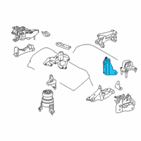 OEM Lexus Bracket, Engine Mount Diagram - 12321-0P090