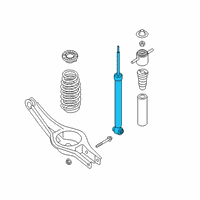 OEM Hyundai Kona Electric Rear Shock Absorber Assembly Diagram - 55307-K4200