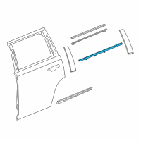 OEM 2015 Cadillac Escalade Belt Weatherstrip Diagram - 23227744