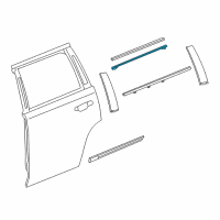 OEM 2015 GMC Yukon Upper Molding Diagram - 23224855