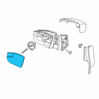 OEM Ford Escape Mirror Glass Diagram - CJ5Z-17K707-B