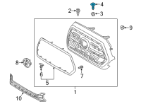 OEM Toyota Tacoma Upper Grille Bolt Diagram - 90159-A0060