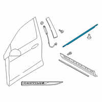 OEM Lincoln Nautilus Belt Molding Diagram - FA1Z-5821453-B