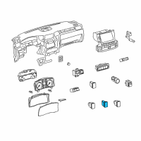 OEM Lexus LX570 Switch, Power Slide Diagram - 84962-60011