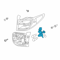 OEM 2016 Hyundai Santa Fe Combination Holder And Wiring, Rear, Left Diagram - 92480-B8050