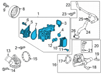 OEM Buick Water Pump Assembly Diagram - 55505441
