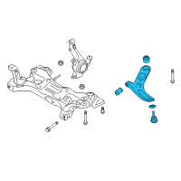 OEM Hyundai Arm Complete-Front Lower, LH Diagram - 54500-1R000