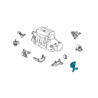 OEM 2005 Honda CR-V Rubber Assy., Transmission Mounting Diagram - 50805-S9A-023