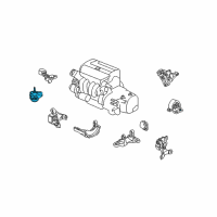 OEM 2004 Honda CR-V Rubber, Engine Side Mounting Diagram - 50821-S9A-023