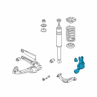 OEM 2015 Honda Civic Knuckle, Left Rear Diagram - 52215-TR7-A00