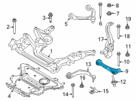 OEM 2019 BMW M850i xDrive Control Arm With Rubber Bush Diagram - 31-10-6-886-907