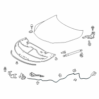 OEM 2016 Lexus RX450h Set, Cable And Lever Diagram - 53630-09000-C0